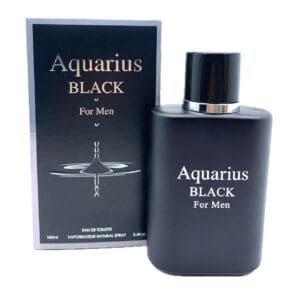 Aquarius Black cologne for men packaging.